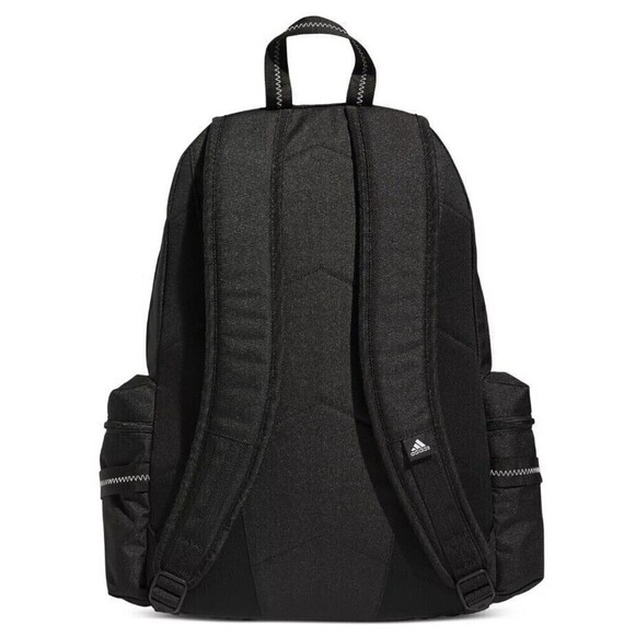 ADIDAS CITY ICON Unisex OSFA 17" Backpack Laptop Black WHITE WIPE CLEAN $60 NWT - Picture 2 of 7